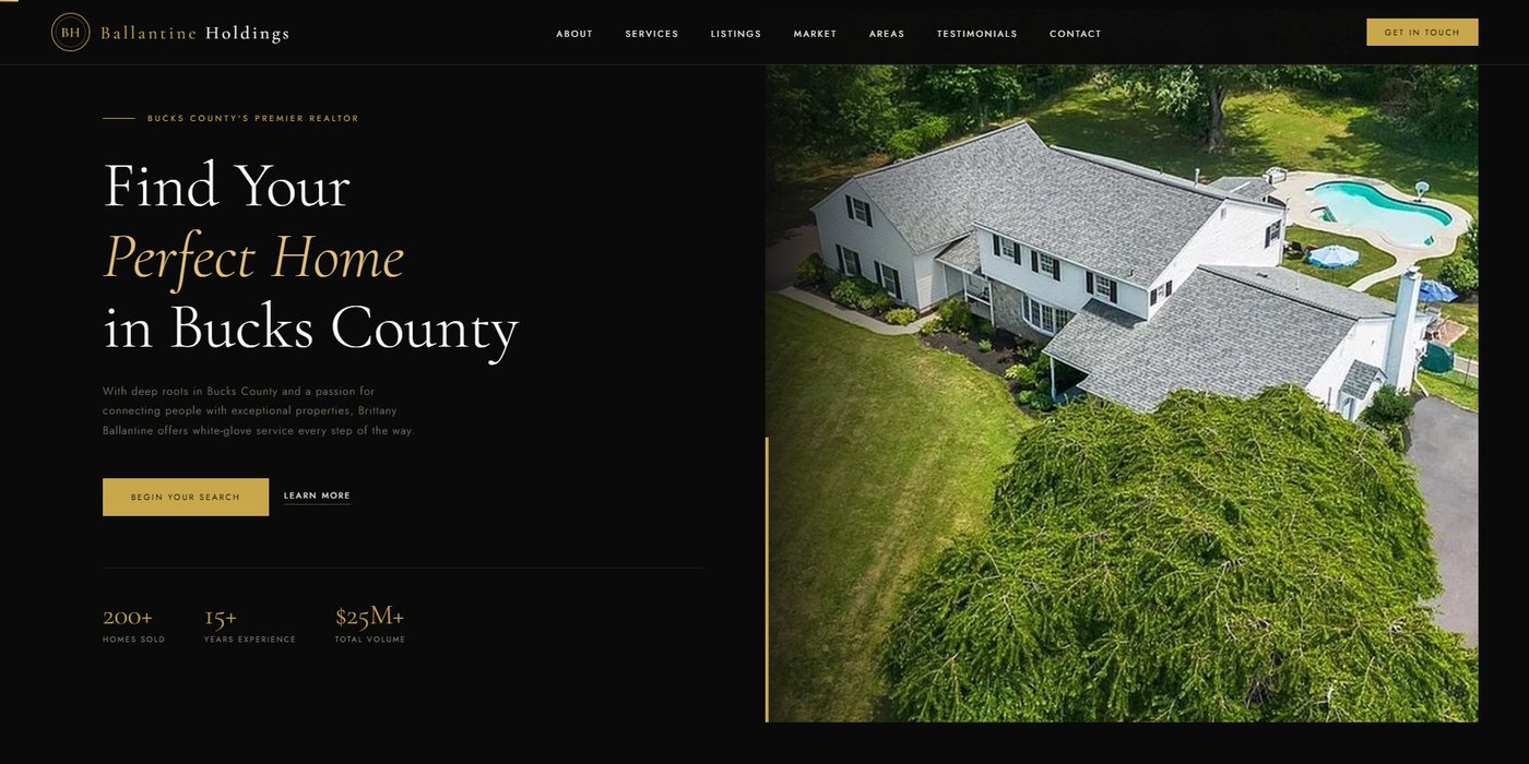 Ballantine Holdings real estate website built by Chimera Digital Services